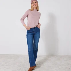 T-Shirt En Topje<Blancheporte T-shirt met opstaande hals en lange mouwen parmaroze