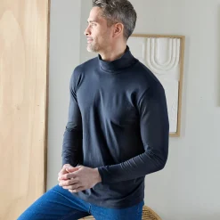 T-Shirt, Hemd En Polo<Blancheporte T-shirt met rolkraag en lange mouwen marine