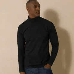 Feestoutfits Heren|T-Shirt, Hemd En Polo<Blancheporte T-shirt met rolkraag en lange mouwen zwart
