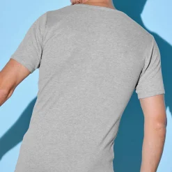 Ondergoed<Blancheporte T-shirt met ronde hals - herenondergoed, set van 3 chiné grijs