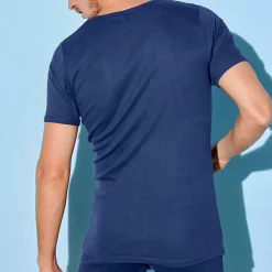 Ondergoed<Blancheporte T-shirt met ronde hals - herenondergoed, set van 3 marine