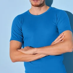 Ondergoed<Blancheporte T-shirt met ronde hals - herenondergoed, set van 3 blauw
