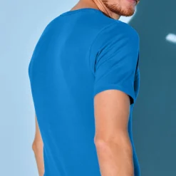 Ondergoed<Blancheporte T-shirt met ronde hals - herenondergoed, set van 3 blauw