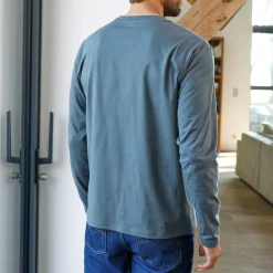 T-Shirt, Hemd En Polo<Blancheporte T-shirt met ronde hals en lange mouwen grijs
