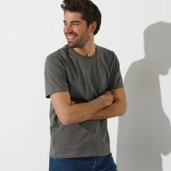 T-Shirt, Hemd En Polo<Blancheporte T-shirt met ronde hals en korte mouwen grijs