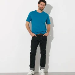 T-Shirt, Hemd En Polo<Blancheporte T-shirt met ronde hals en korte mouwen - set van 3 blauw + bruin + grijs