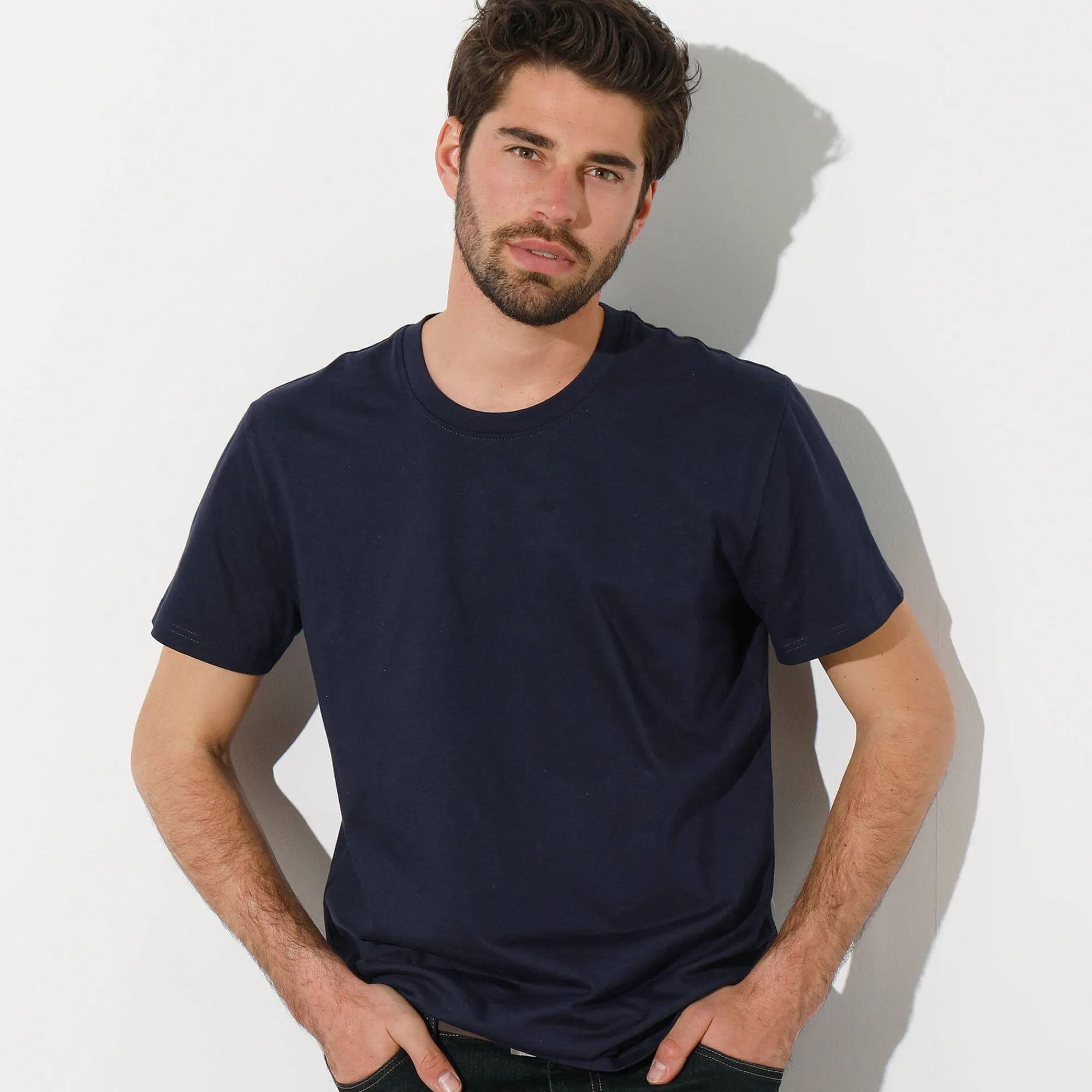T-Shirt, Hemd En Polo<Blancheporte T-shirt met ronde hals en korte mouwen marine