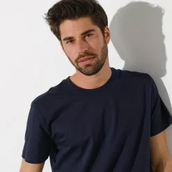 T-Shirt, Hemd En Polo<Blancheporte T-shirt met ronde hals en korte mouwen marine