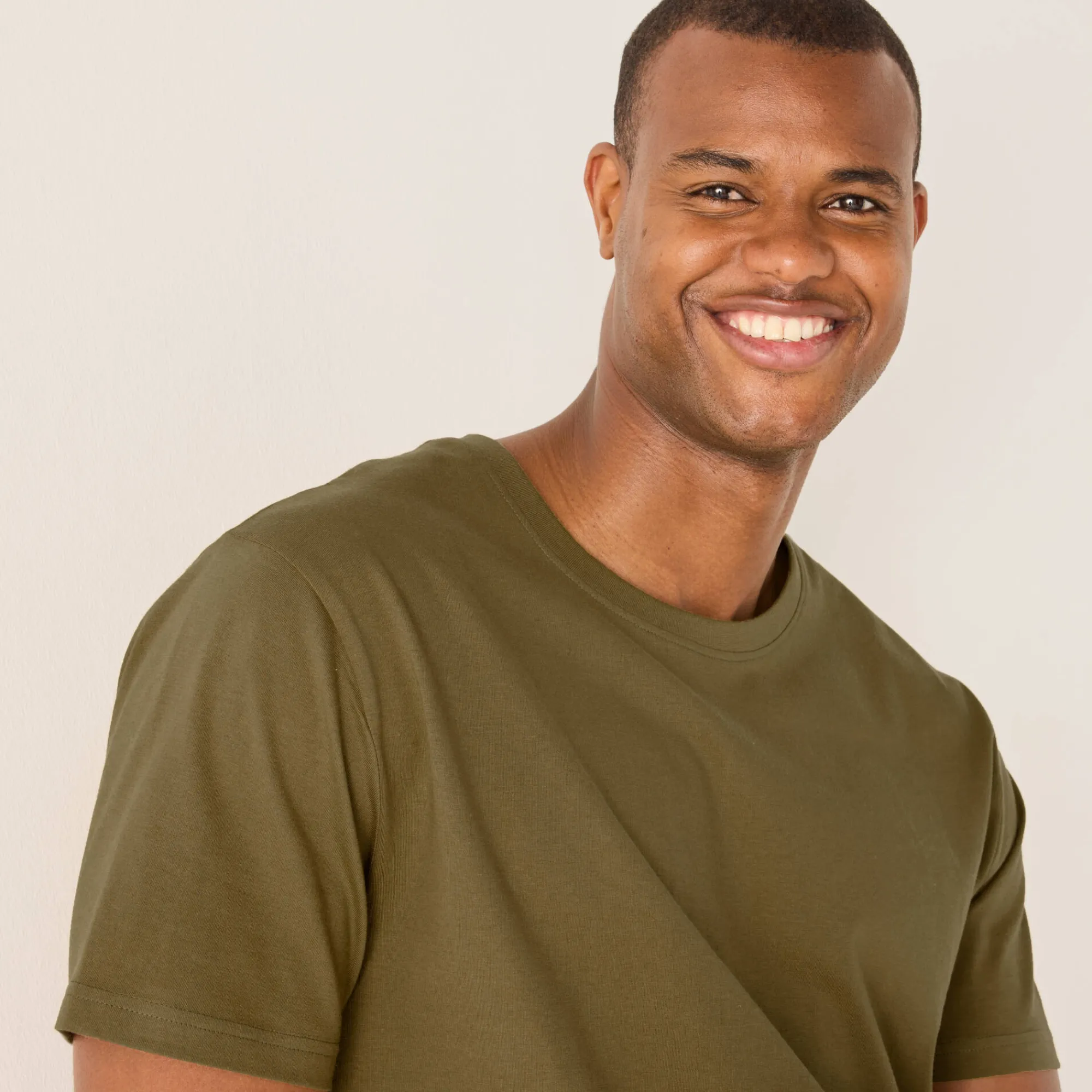 T-Shirt, Hemd En Polo<Blancheporte T-shirt met ronde hals en korte mouwen - set van 3 aqua + groen + chiné beige