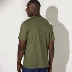 T-Shirt, Hemd En Polo<Blancheporte T-shirt met ronde hals en korte mouwen - set van 3 koraal + saliegroen + kaki