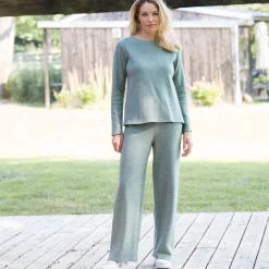 T-Shirt En Topje<Blancheporte T-shirt met ronde hals, geruwd tricot chiné kaki