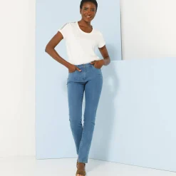 T-Shirt En Topje<Blancheporte T-shirt met ronde hals in kant ecru