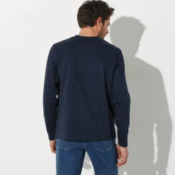 T-Shirt, Hemd En Polo<Blancheporte T-shirt met Tunesische hals en lange mouwen marine