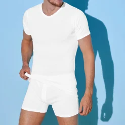 Ondergoed<Blancheporte T-shirt met V-hals - herenondergoed, set van 3 wit