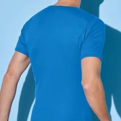 Ondergoed<Blancheporte T-shirt met V-hals - herenondergoed, set van 3 blauw