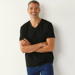 T-Shirt, Hemd En Polo<Blancheporte T-shirt met V-hals en korte mouwen - set van 3 zwart