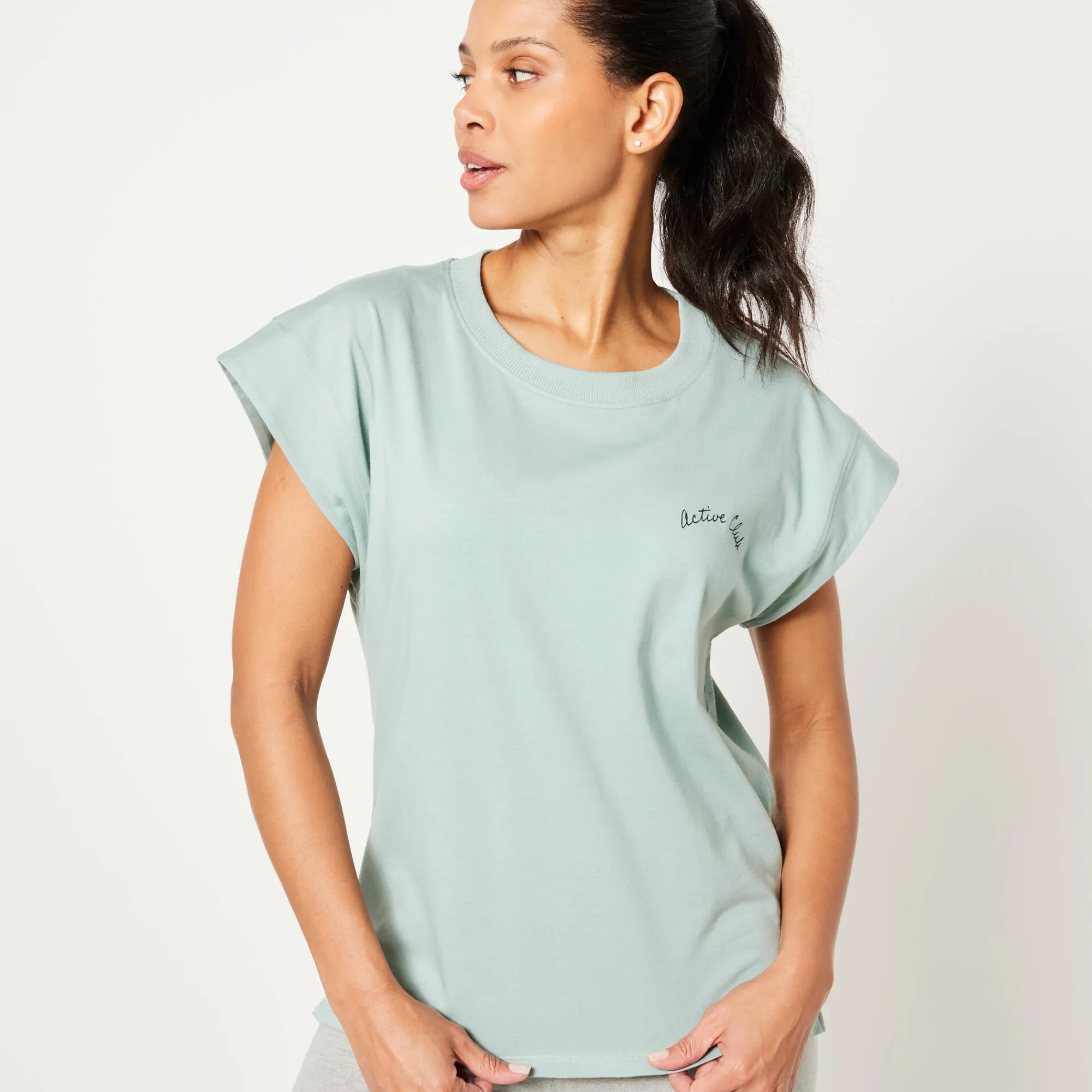 T-Shirt En Topje<Blancheporte T-shirt, wijd volume watergroen