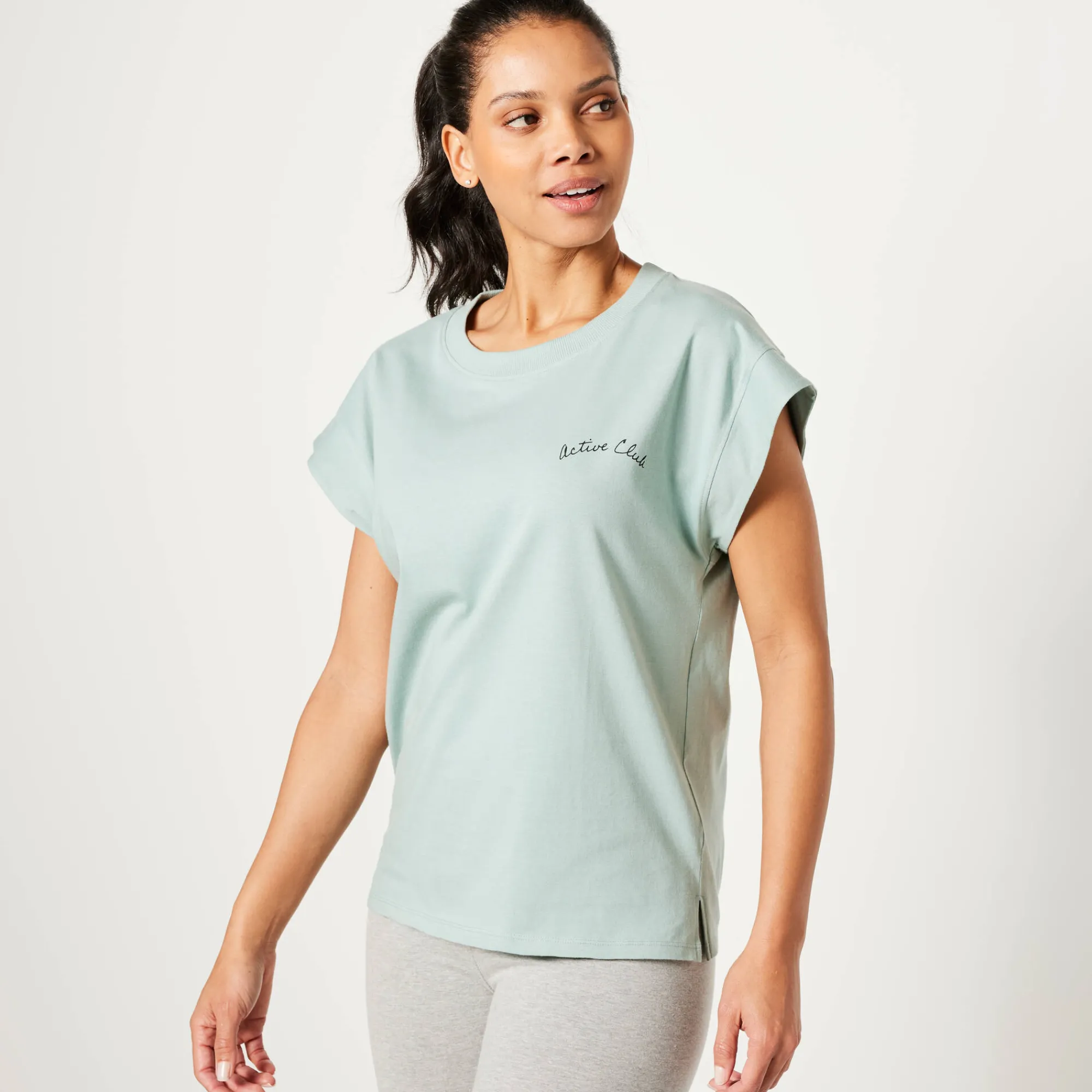 T-Shirt En Topje<Blancheporte T-shirt, wijd volume watergroen
