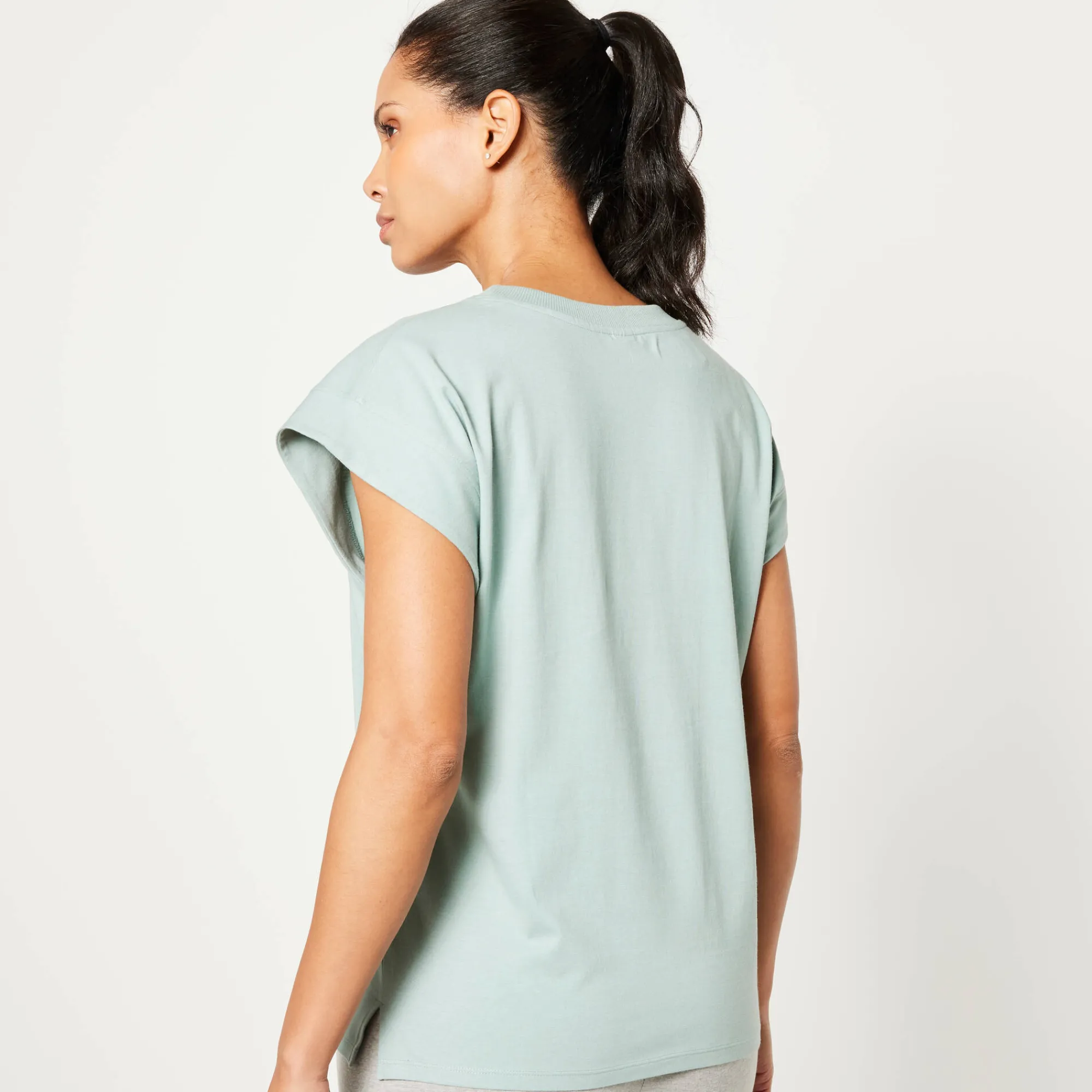T-Shirt En Topje<Blancheporte T-shirt, wijd volume watergroen