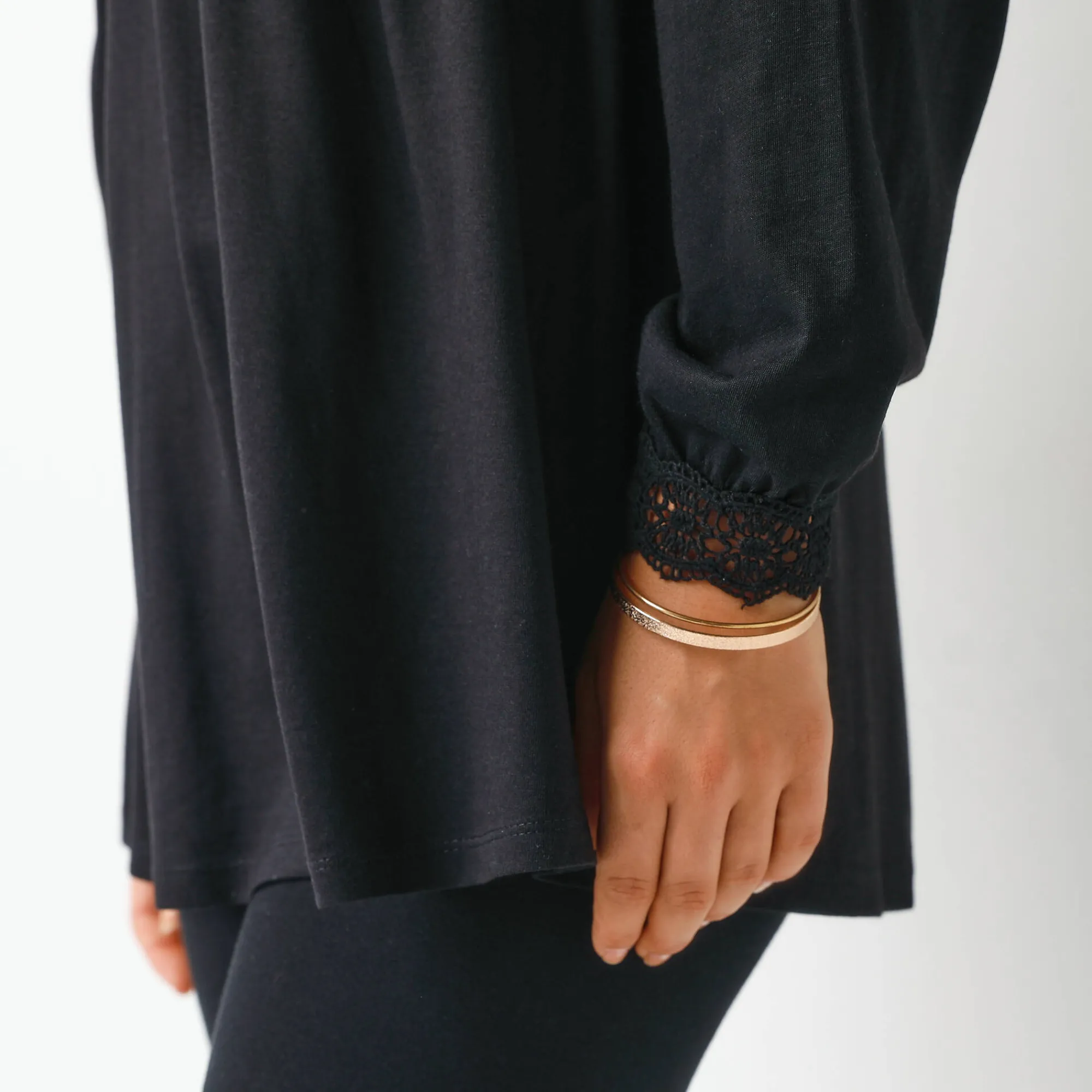 Feestoutfits Dames|T-Shirt En Topje<Blancheporte Tuniek met details in macramé zwart