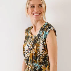 Bloes En Tuniek<Blancheporte Tuniek met exotische print honing
