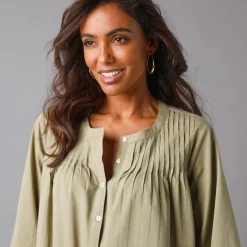 Bloes En Tuniek<Blancheporte Tuniek met macramé en 3/4-mouwen bronskleur