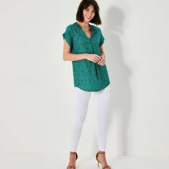 Bloes En Tuniek<Blancheporte Tuniek met minimalistische print groen / veelkleurig