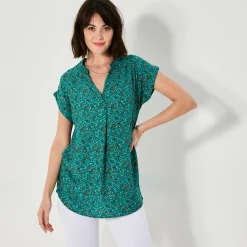 Bloes En Tuniek<Blancheporte Tuniek met minimalistische print groen / veelkleurig