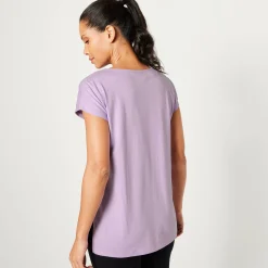 T-Shirt En Topje|Bloes En Tuniek<Blancheporte Tuniek met ronde hals en geplaatste print mauve