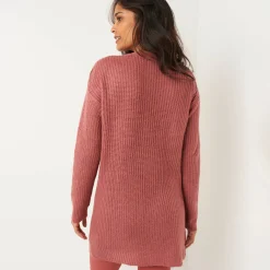 Trui En Vest<Blancheporte Tuniektrui met knoopsluiting en mohairtouch terracotta