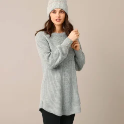 Trui En Vest<Blancheporte Tunietrui in fantasietricot chiné grijs