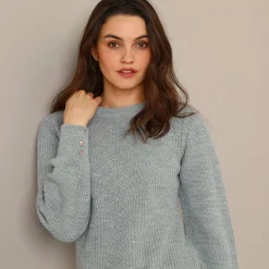 Trui En Vest<Blancheporte Tunietrui in fantasietricot chiné grijs