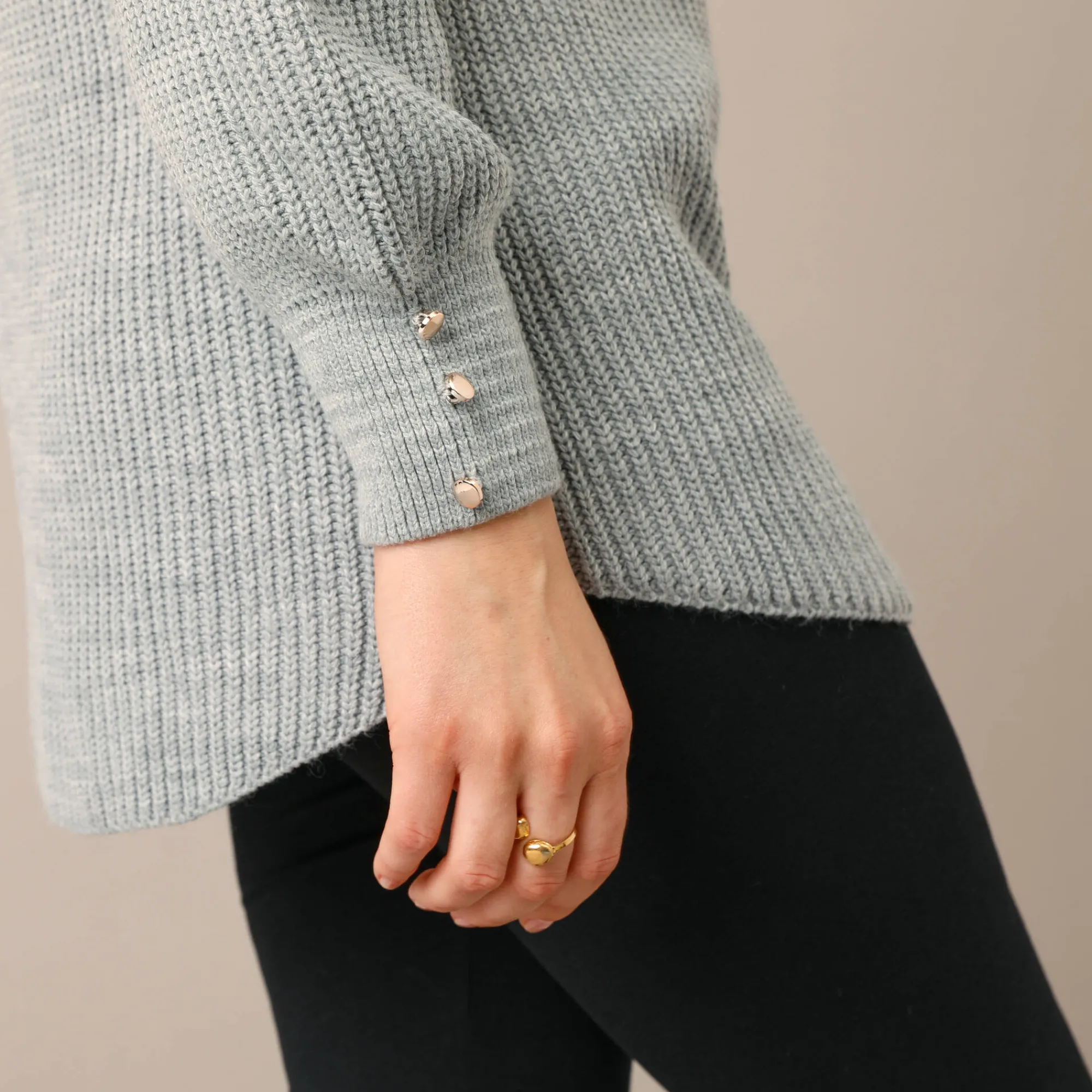 Trui En Vest<Blancheporte Tunietrui in fantasietricot chiné grijs