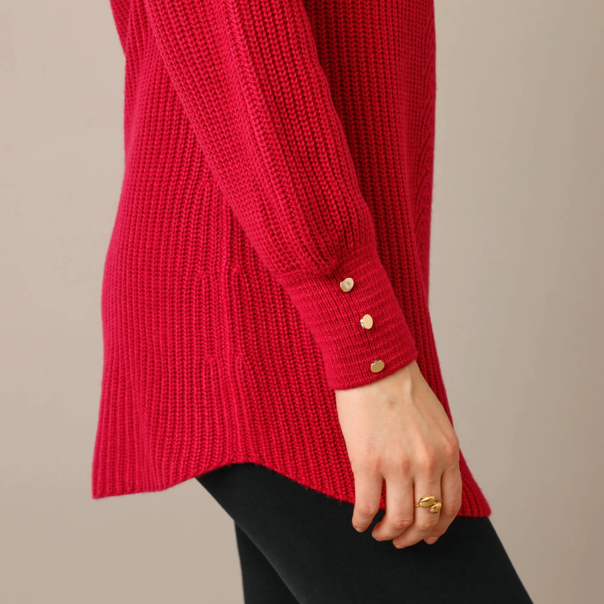 Trui En Vest<Blancheporte Tunietrui in fantasietricot framboos