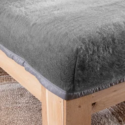 Deken<Blancheporte Tweekleurig deken Courtelle® in halfhoesmodel 420 g/m² donkergrijs