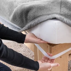 Deken<Blancheporte Tweekleurig deken Courtelle® in halfhoesmodel 420 g/m² donkergrijs