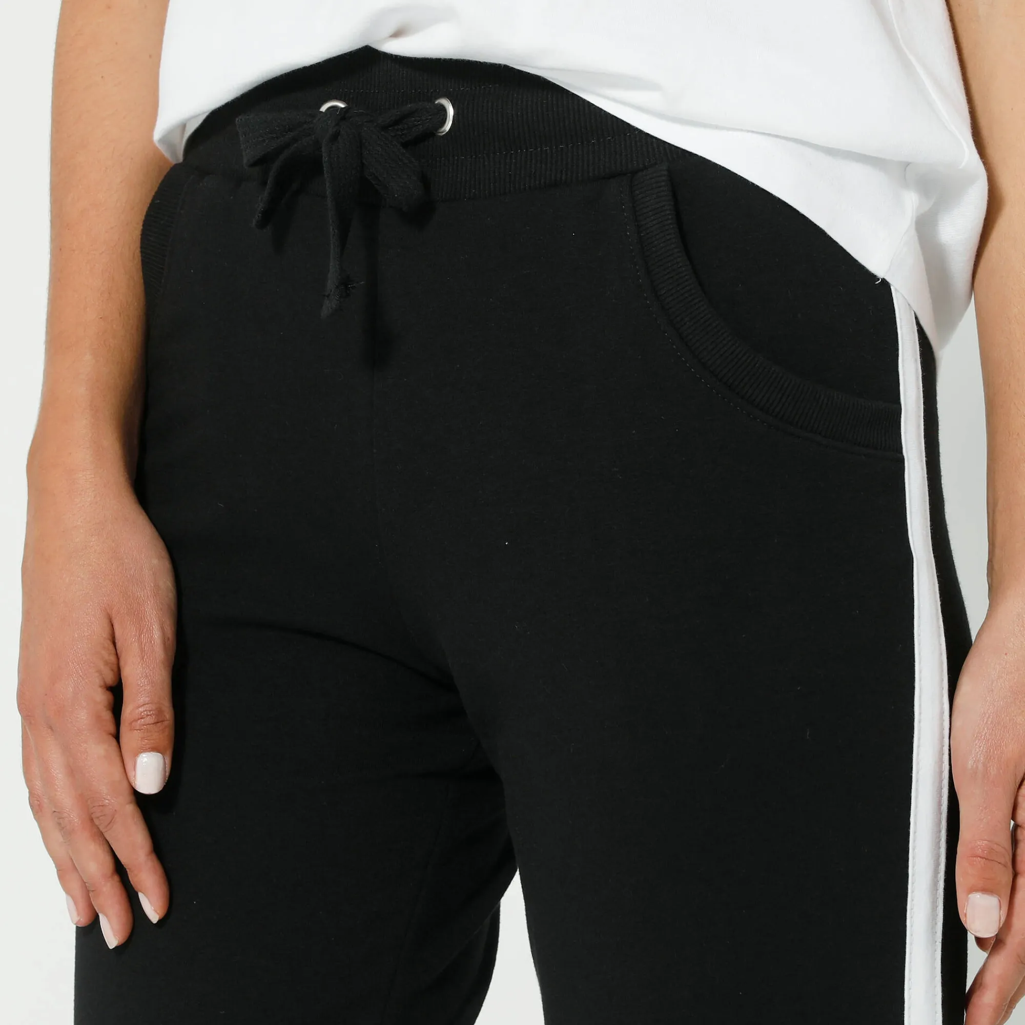 Broek<Blancheporte Tweekleurige joggingbroek zwart / wit
