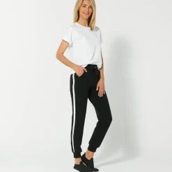 Broek<Blancheporte Tweekleurige joggingbroek zwart / wit