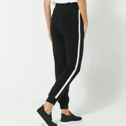 Broek<Blancheporte Tweekleurige joggingbroek zwart / wit