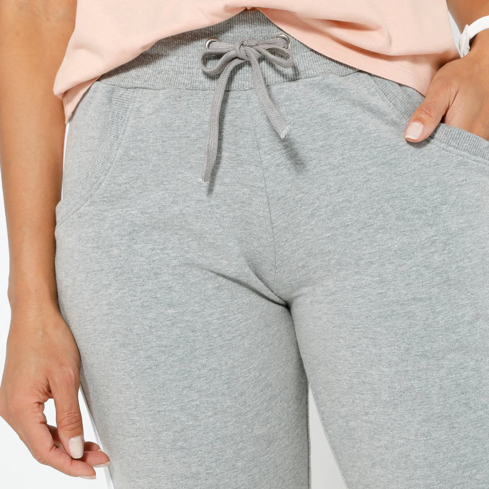 Broek<Blancheporte Tweekleurige joggingbroek chiné grijs / wit