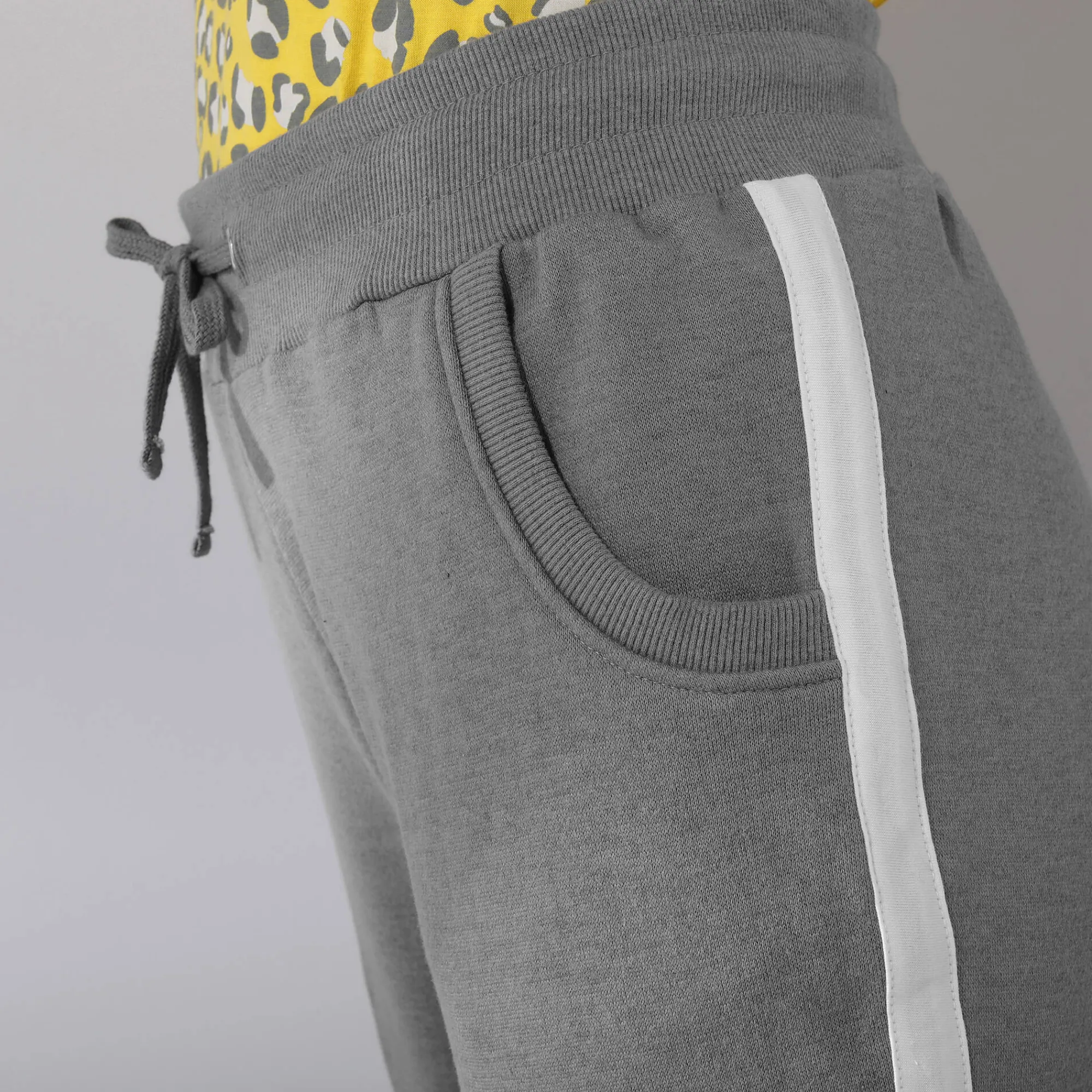 Broek<Blancheporte Tweekleurige joggingbroek chiné grijs / wit
