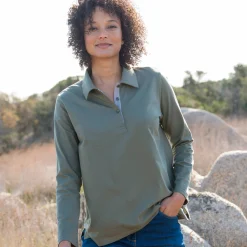 T-Shirt En Topje<Blancheporte Tweekleurige polo in jerseytricot kaki / grijs