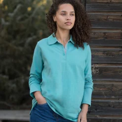 T-Shirt En Topje<Blancheporte Tweekleurige polo in jerseytricot grijsgroen / grijs