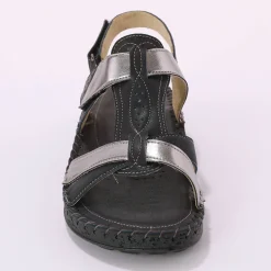Sandalen En Espadrilles|Schoenen<Blancheporte Tweekleurige sandalen in extrasoepel leer marine