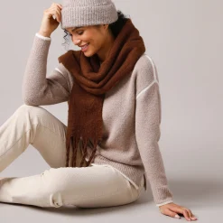 Trui En Vest<Blancheporte Tweekleurige trui in streelzacht tricot chiné beige