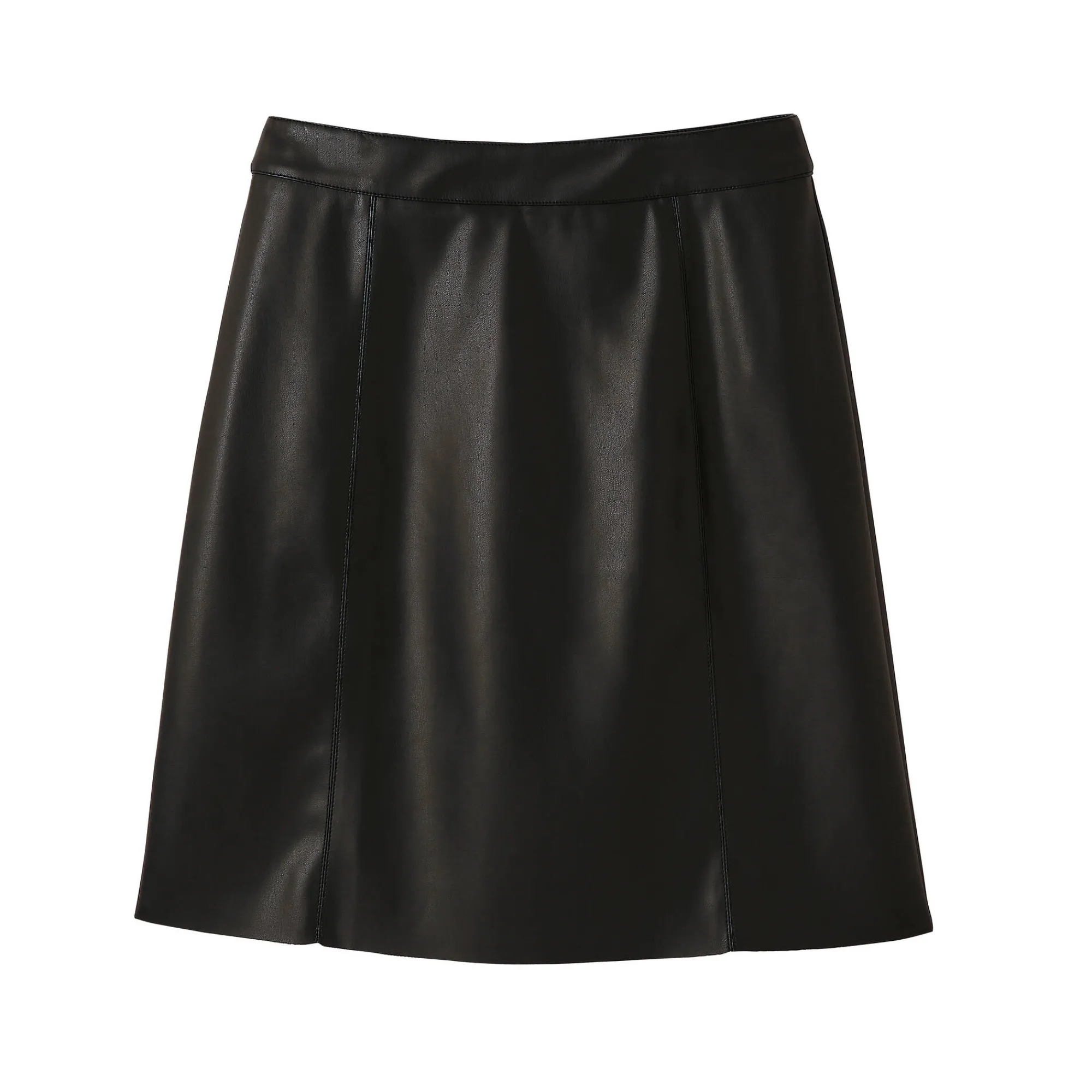 Rok<Blancheporte Uitlopende rok, leeraspect** zwart