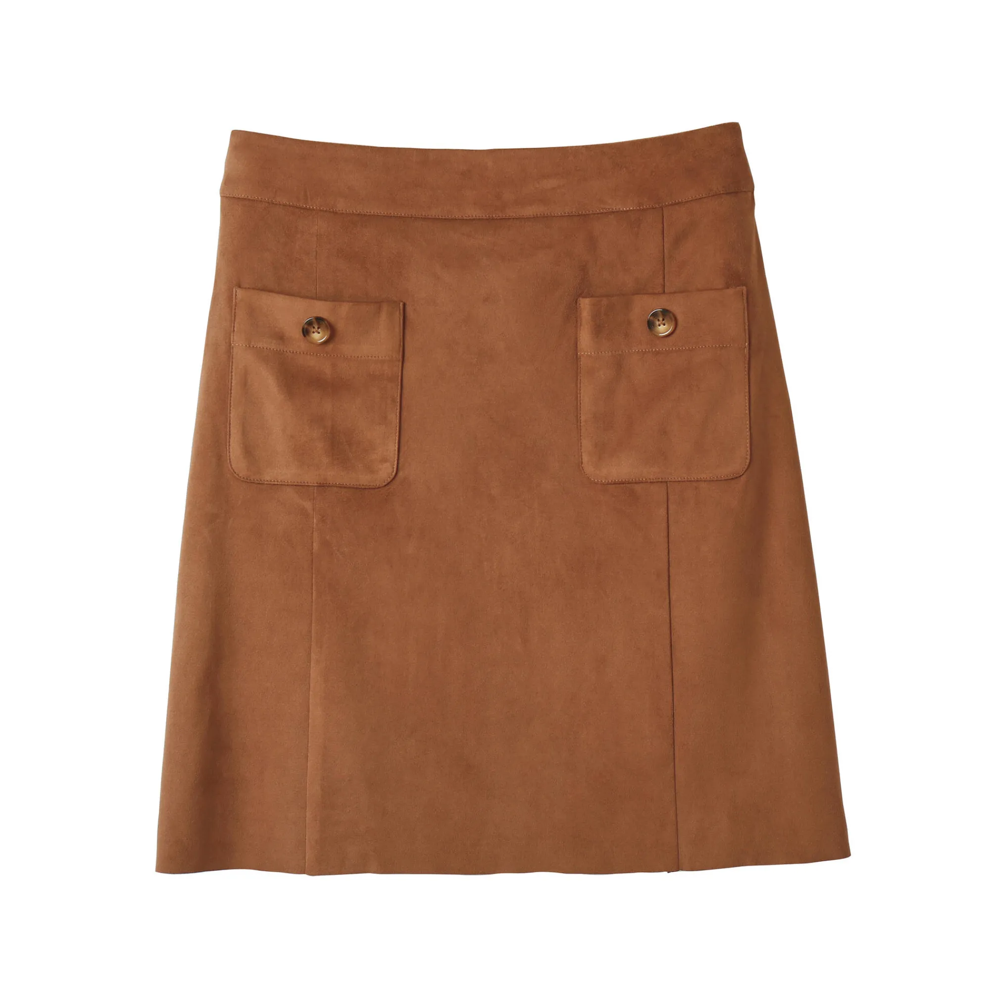 Rok<Blancheporte Uitlopende rok, suedine karamel