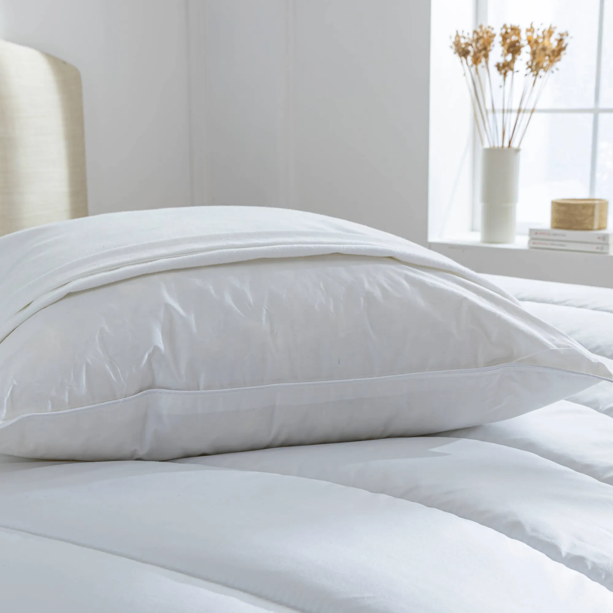 Hoofdkussenhoes<Blancheporte Ultra-absorberende ondersloop als hoofdkussenbeschermer wit