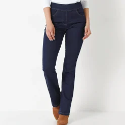 Jeans|Broek<Blancheporte Ultracomfortabele bootcut jeans, kleine lengte dark blue