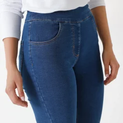 Jeans|Broek<Blancheporte Ultracomfortabele bootcut jeans, kleine lengte stone